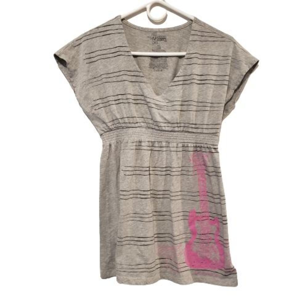 Girls Grey Hannah Montana Shirt Size L (11/13)